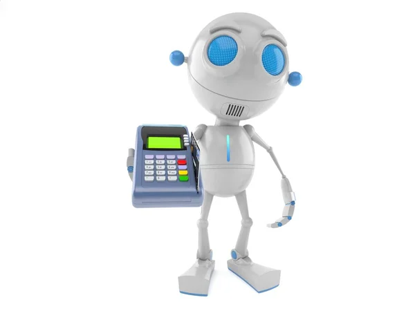 신용카드 독자가 있는 로봇 — 스톡 사진