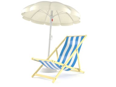 Güverte sandalyeli şemsiye.