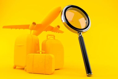 Büyüteçle arka planda seyahat et