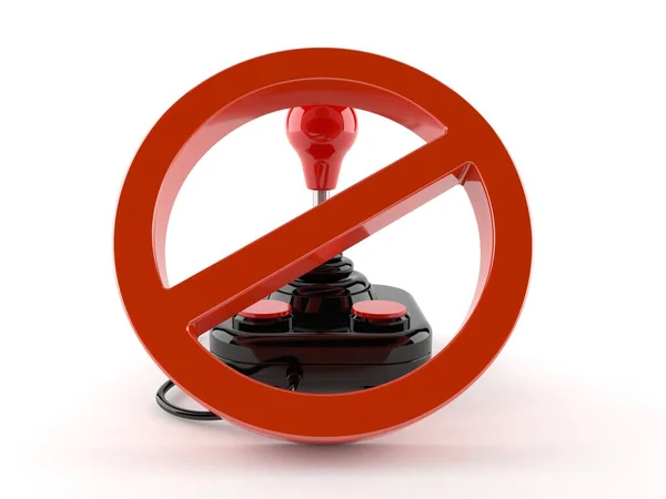 Signo prohibido con joystick — Foto de Stock