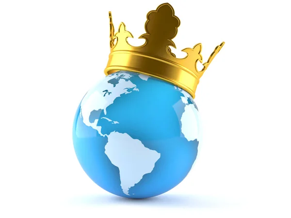 Світова куля з короною — стокове фото