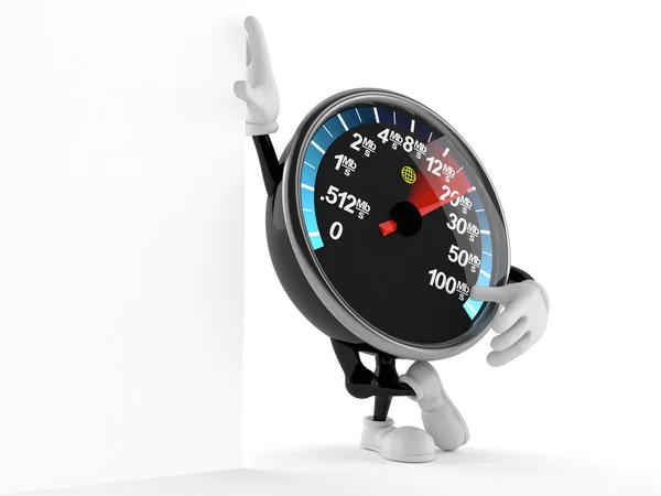 Network speed meter character — Stock Photo, Image