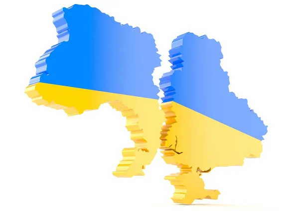 乌克兰分两部分 — 图库照片