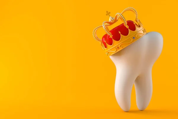 Dente com coroa — Fotografia de Stock
