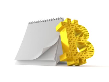 Boş takvimi olan bitcoin sembolü