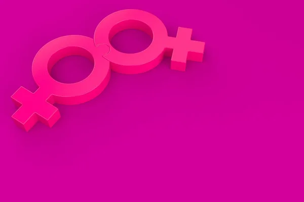 女同性恋的符号概念 — 图库照片