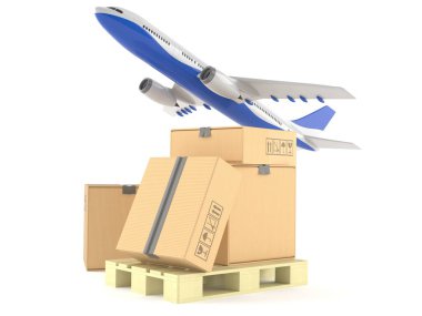 Uçaklı paketler palette