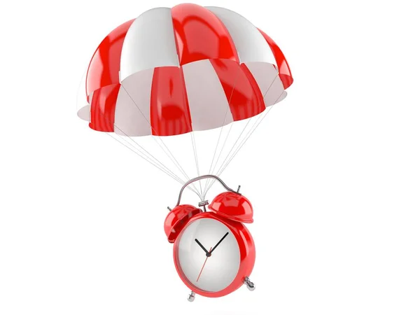 Relógio despertador com paraquedas — Fotografia de Stock