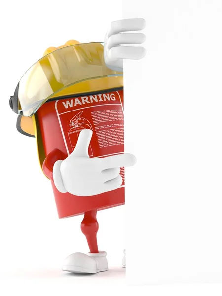 Fire extinguisher character — Stock Photo, Image