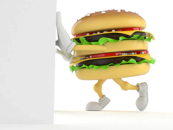 Karakter hamburger — Stok Foto