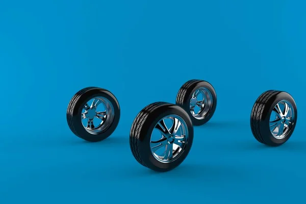 Quatro rodas de carro — Fotografia de Stock