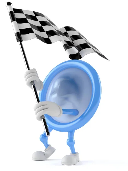 Символ презерватива махаючи гоночний прапор — стокове фото