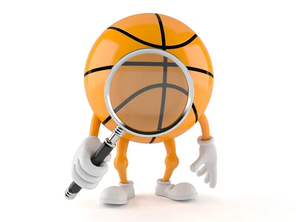 Basketball mit Lupe — Stockfoto