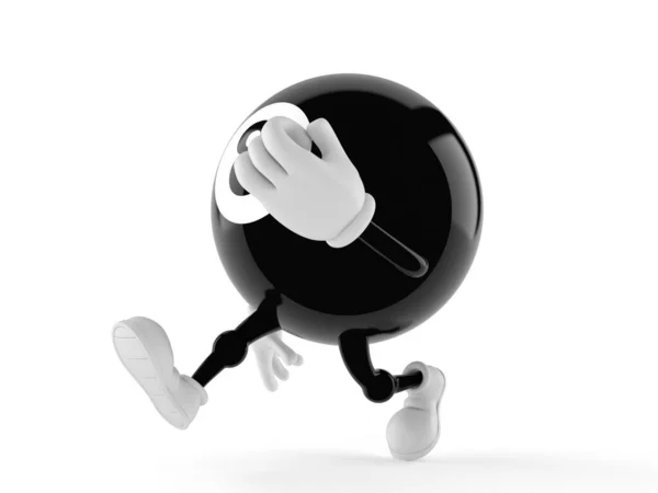 Eight ball character running — Stock Photo, Image