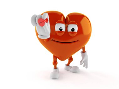 Kalp karakteri raptiye tutuyor