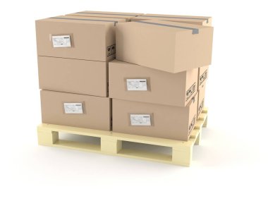 Birçok paketli palet