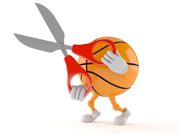 Basketballfigur mit der Schere — Stockfoto