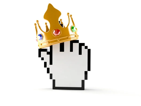 王冠とインターネットカーソル — ストック写真