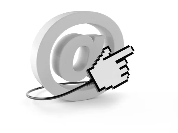 E-mail σύμβολο με δρομέα — Φωτογραφία Αρχείου