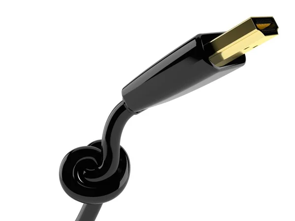 HDMI кабель с узлом — стоковое фото
