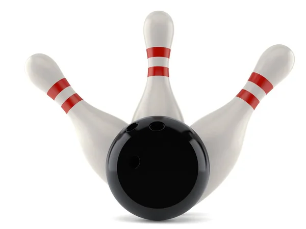 Bowlingboll med stift — Stockfoto