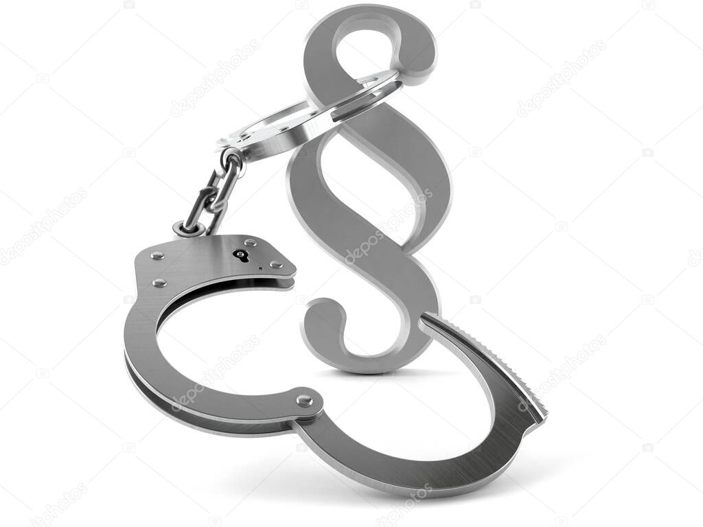 Paragraph with handcuffs