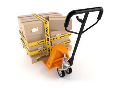 Paketleri ile el palet kamyon