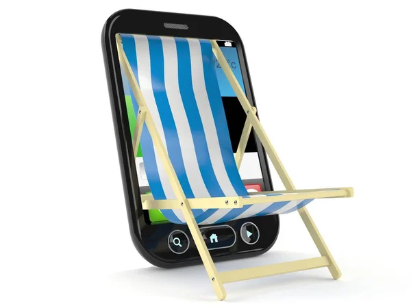 Cadeira de plataforma dentro de telefone inteligente — Fotografia de Stock