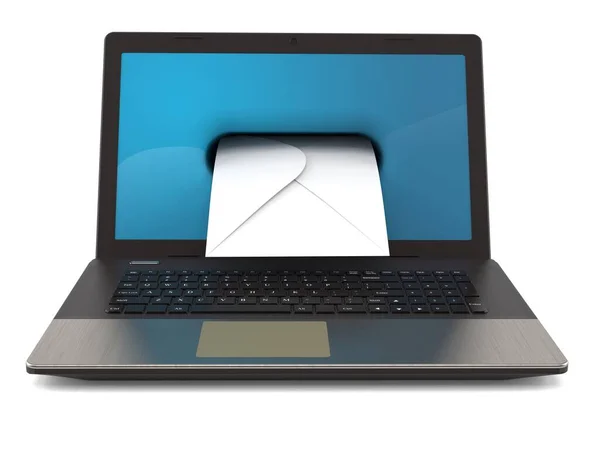 Laptop with envelope — Stock Photo, Image