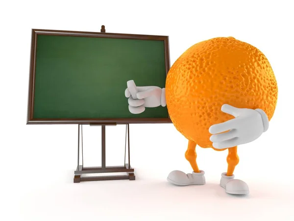 Caractère orange avec tableau blanc — Photo