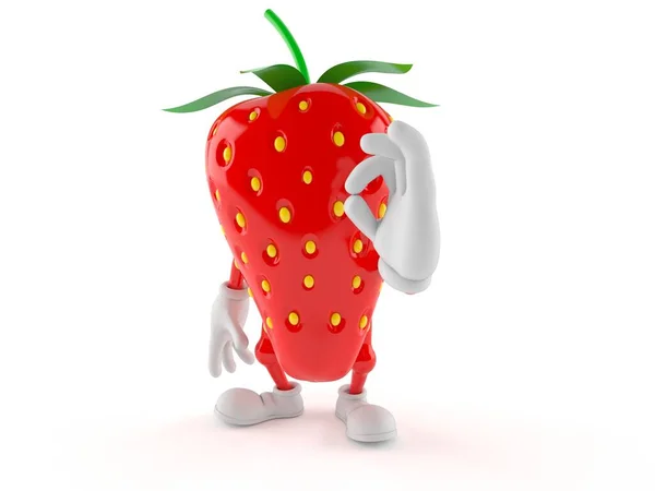 좋은 몸짓으로 딸기 캐릭터 — 스톡 사진