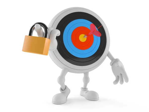 stock image Bull's eye character with padlock