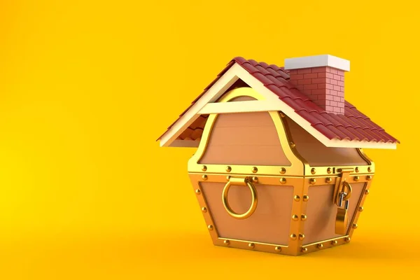 Treasure chest with roof — Stock Photo, Image