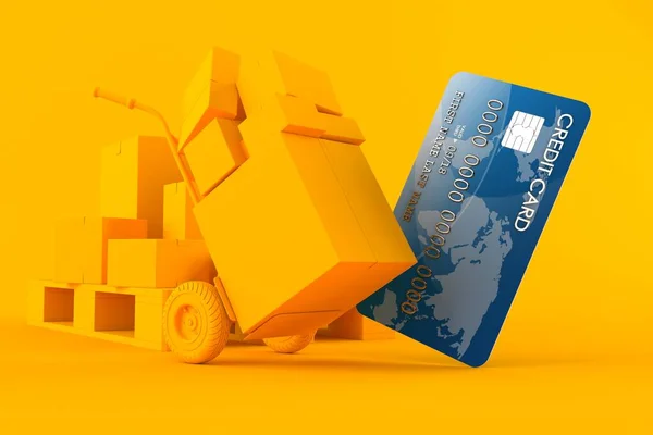 Kredi kartıyla teslimat geçmişi — Stok fotoğraf