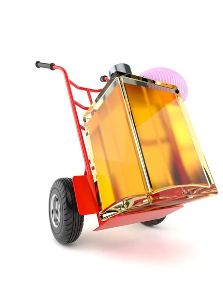 Parfym med handtruck — Stockfoto