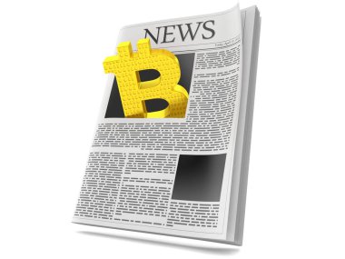 Gazeteli Bitcoin sembolü