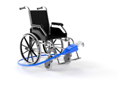 Tekerlekli sandalyeli internet kablosu