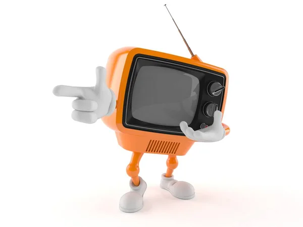 Retro-TV-Charakter — Stockfoto