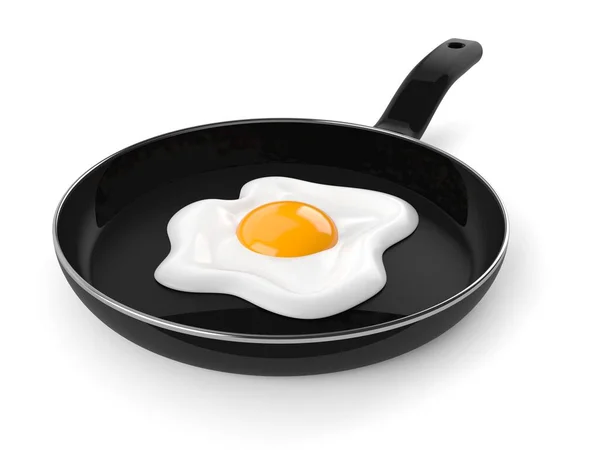 Sartén con huevo —  Fotos de Stock