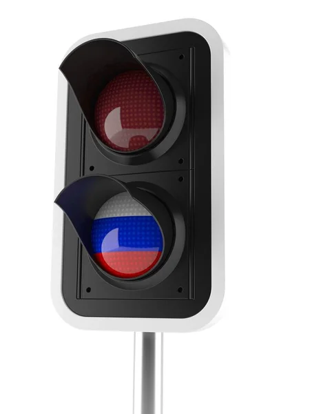 Orosz közlekedési lámpa — Stock Fotó