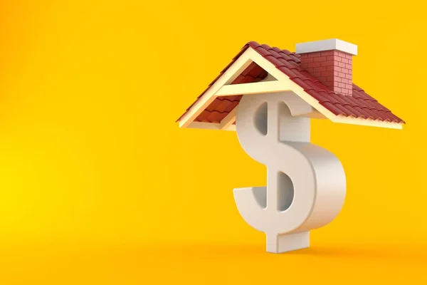 Dollar symbol with roof — Stock Photo, Image