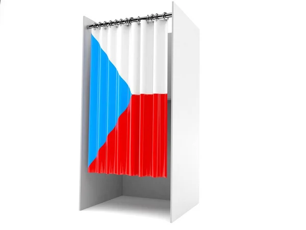 Szavazólap cseh köztársasági zászlóval — Stock Fotó