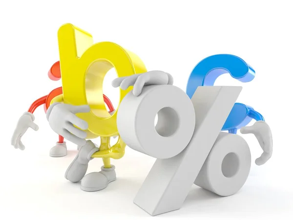 Abc tecken med procent symbol — Stockfoto