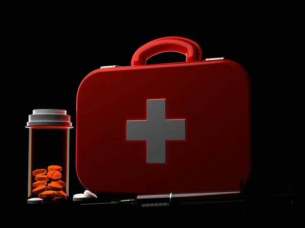 First aid kit isolated — Stock Photo, Image