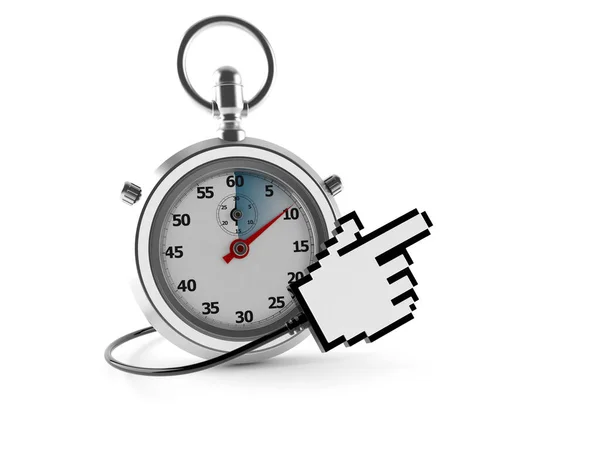 Stopwatch with internet cursor — Stock Photo, Image