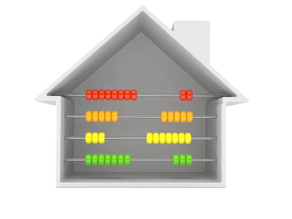 House cross section with abacus — ストック写真