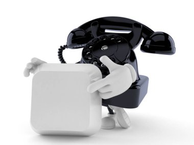 Boş klavye tuşlu telefon karakteri