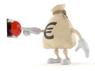 Euro para çantası karakter basma düğmesi