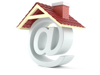 Çatısı olan e-posta sembolü