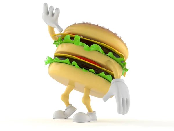 Hamburger personaggio guardando in alto — Foto Stock